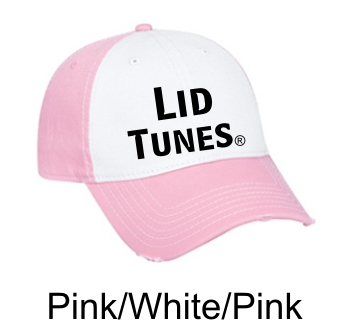 Lid Tunes Distressed Visor Pink White Pink Cap